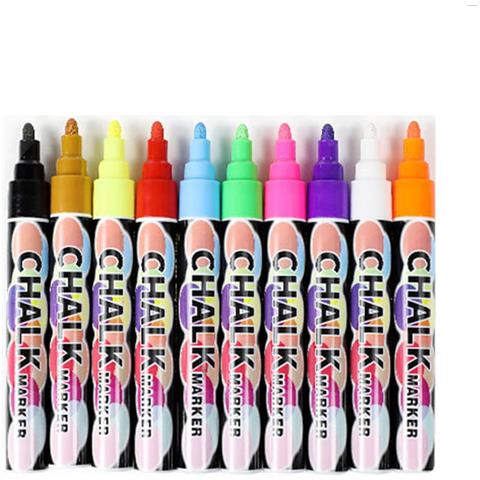 Pennarelli Fluorescenti A 10 Colori - Compatibili Con Lavagne Led - Foto 1