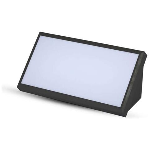 Lampada LED da Muro Angolare 20W Colore Nero 3000K IP65, colore Nero - Foto 1