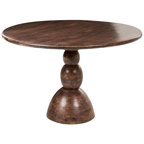 Tavolo Da Pranzo Silvon Marrone Scuro 120 Cm 120 Cm Legno Di Mango - Foto 2