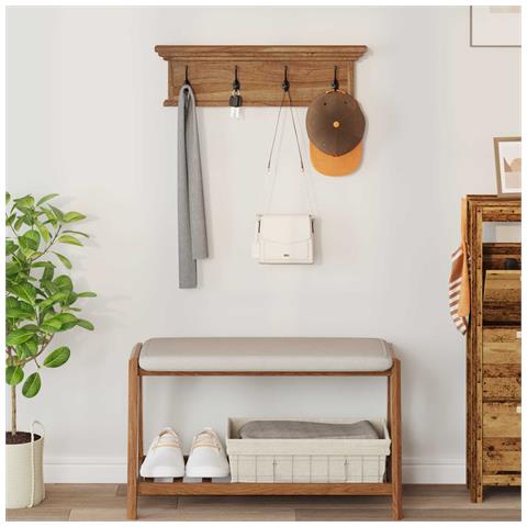 Appendiabiti da parete Naturale 70 x 10 x 20 cm - Foto 2