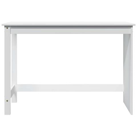 Scrivania Bianco 112 x 50 x 75 cm Legno di Pino Massello - Foto 2