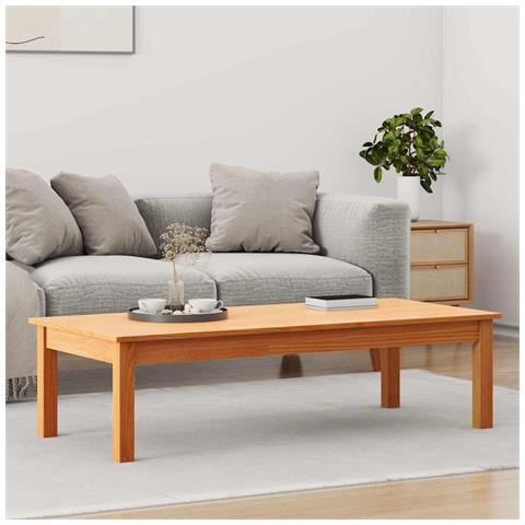 Tavolino da salotto Max Marrone 110 x 50 x 30 cm Pino massello - Foto 2