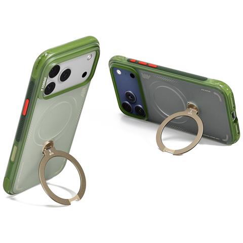 Cover per iPhone 17 Pro Max - TPU+PC, Verde Oscuro, Antiurto - Foto 2