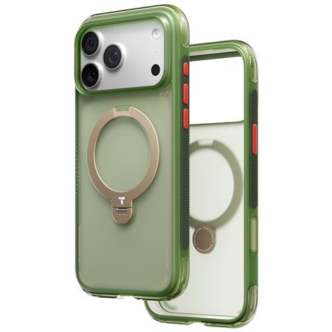 Cover per iPhone 17 Pro Max - TPU+PC, Verde Oscuro, Antiurto - Foto 4