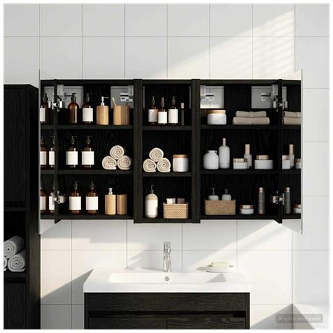 Set di Armadi da Bagno con lo scaffale 3 pcs 80 x 10,5 x 50 cm - Foto 2