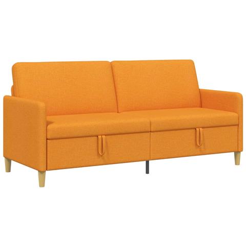 Divano con Storage Giallo Scuro 192 x 78 x 87 cm Poliestere - Foto 1