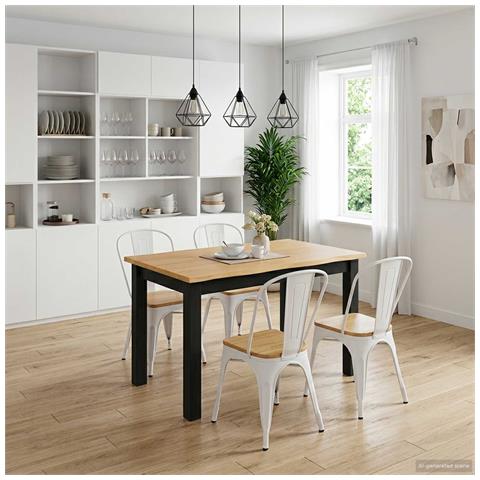 Tavolo da pranzo EKAI Nero 112 x 70 x 76,5 cm - Foto 2