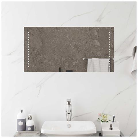 Specchio da bagno LED Trasparente 40 x 80 cm vetro temperato - Foto 2