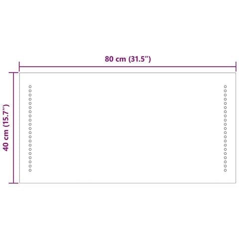 Specchio da bagno LED Trasparente 40 x 80 cm vetro temperato - Foto 9