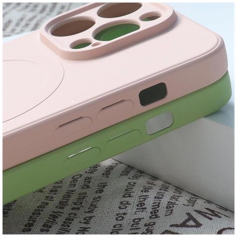 Custodia In Silicone Compatibile Con Magsafe Per Iphone 15 Pro Max - Crema - Foto 1