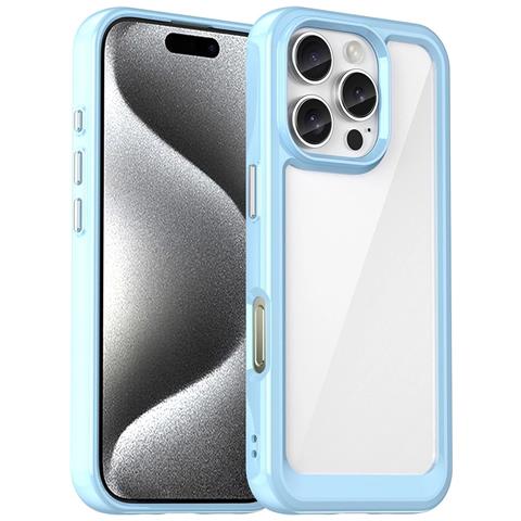 Custodia Cosmos Con Telaio In Gel Per Iphone 16 Pro - Blu - Foto 1