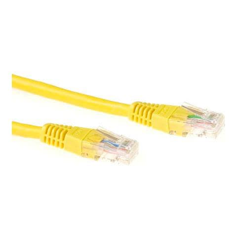 Cavo Rete ACT - Categoria 6 - for Dispositivo di rete - 3 m - 1 x RJ-45 Maschio Rete - 1 x RJ-45 Maschio Rete - Cavo patch - Giallo - Foto 1