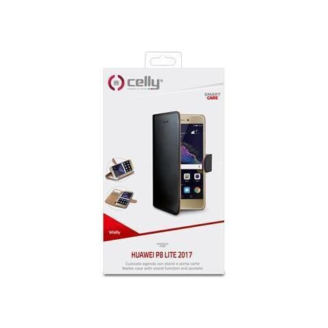 Custodia Wally in Similpelle per Huawei P8 Lite 2017 - Colore Nero - Foto 4