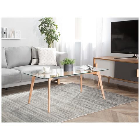 Tavolino Basso Da Caffè Con Piano In Vetro - Hudson - Foto 29