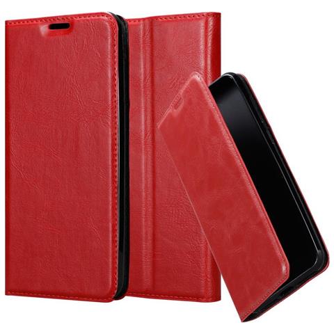 Custodia Compatibile Con Xiaomi Redmi Go In Rosso Mela - Coperchio Protettiva Con Chiusura Magnetica, Funzione Stand E Tasca Per Le Carte - Foto 1