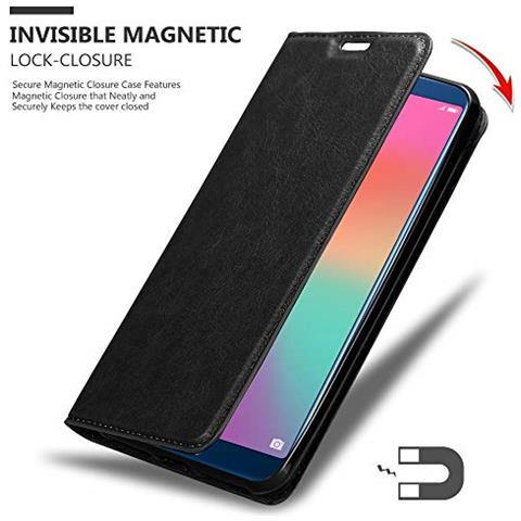 Custodia Compatibile Con Huawei P Smart 2019 In Nero Di Notte - Coperchio Protettiva Con Chiusura Magnetica, Funzione Stand E Tasca Per Le Carte - Foto 2