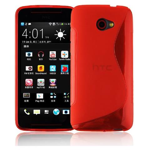 Custodia Compatibile Con Htc Butterfly S In Rosso Cremisi - Coperchio Protettivo In Silicone Tpu Flessibile - Foto 1
