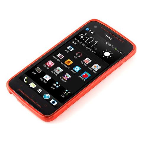 Custodia Compatibile Con Htc Butterfly S In Rosso Cremisi - Coperchio Protettivo In Silicone Tpu Flessibile - Foto 2