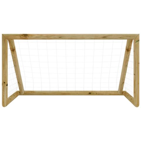 Porta da Calcio con Rete 160x80x100 cm Legno di Pino Impregnato - Foto 2