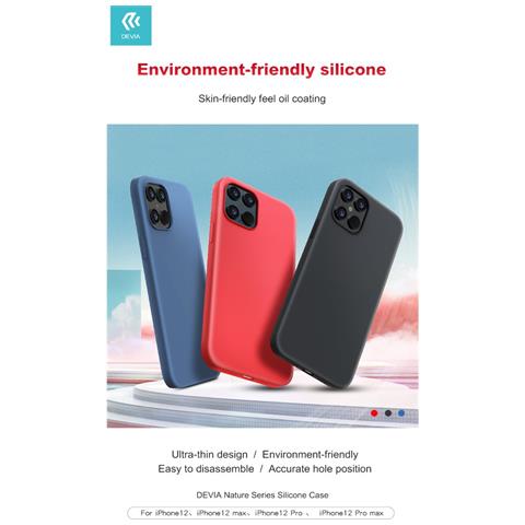 Cover In Silicone Effetto Seta Per Iphone 12 Mini Blu - Foto 1