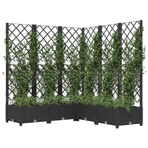 Fioriera Da Giardino Con Graticcio Nero 120x120x121,5 Cm In Pp - Foto 7