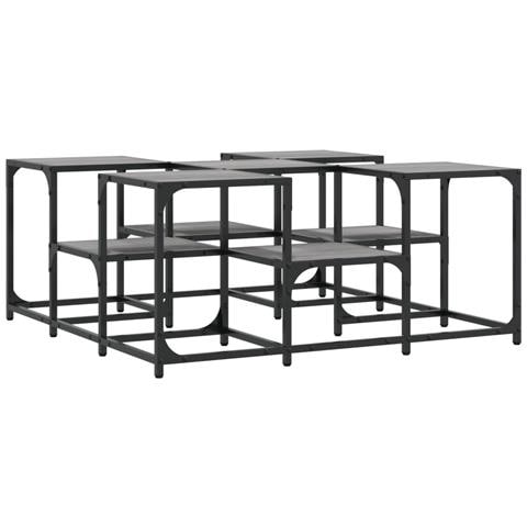 Tavolino Da Salotto Grigio Sonoma 91x91x40 Cm Legno Multistrato - Foto 2