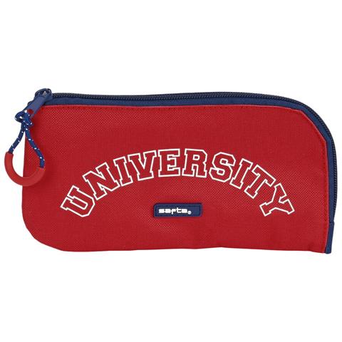 Astuccio Scuola Safta University Rosso Blu Marino (23 X 11 X 1 Cm) - Foto 1
