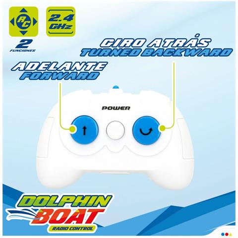 Barca Radiocomandata Colorbaby Delfino (2 Unità) - Foto 2