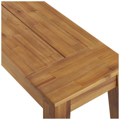 Panchina Da Giardino Livorno 169 Cm Legno D'acacia Legno Chiaro - Foto 5