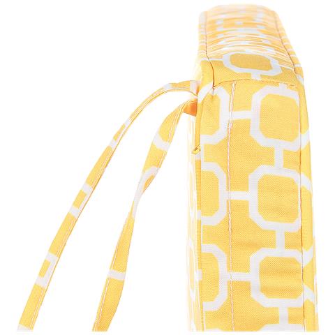 Set Di 2 Cuscini Sedie Da Giardino Giallo Bianco 37 X 34 Cm Terni - Foto 2