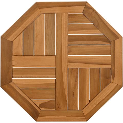 Piano Per Tavolo 50x50x2,5 Cm Ottagonale Legno Massello Teak - Foto 2
