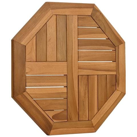 Piano Per Tavolo 50x50x2,5 Cm Ottagonale Legno Massello Teak - Foto 3