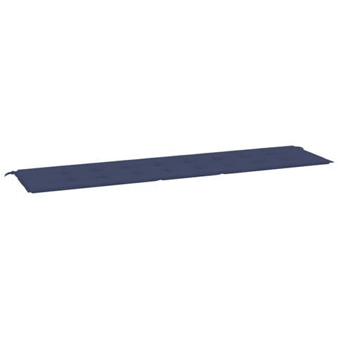 Cuscino Panca Da Giardino Blu Marino 200x50x3 Cm Tessuto Oxford - Foto 2