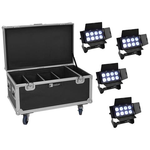 Set 4x Multiflood Ip 8x10w Rgbw Wash Crmx + Case (20001001) - Foto 1