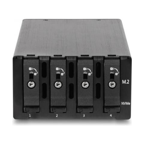 Telaio Rimovibile Slim Bay per 4 Unità SSD M. 2 NVMe con Connettore Slim SASSFF-8654 - Foto 3