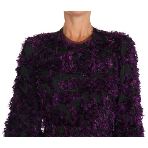 Abito Tubino Midi Con Frange Viola - It40-s - Foto 4