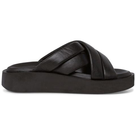 Black Casual Open Slippers Ciabatte Pelle Scarpe Donna Nero Eu 38, 5-27207-42 001 - Foto 3