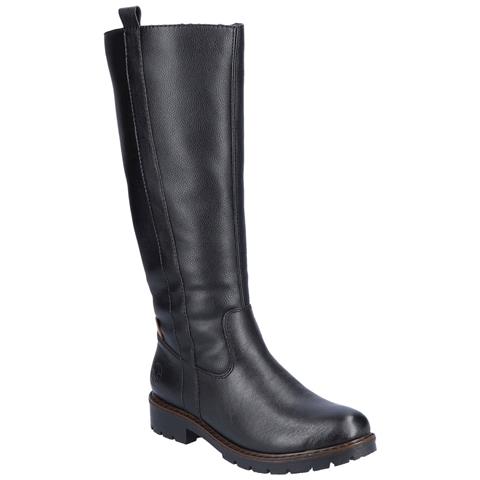 Black Casual Closed Ladies' Boots Stivali Pelle Sintetica Scarpe Donna Nero Eu 38, Y9155-00 - Foto 1