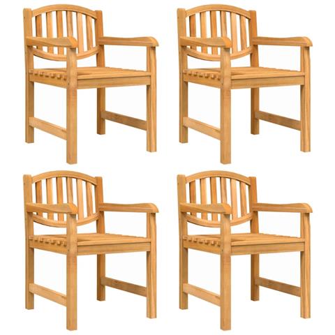 Set Da Pranzo Per Giardino 5 Pz In Legno Massello Di Teak - Foto 3