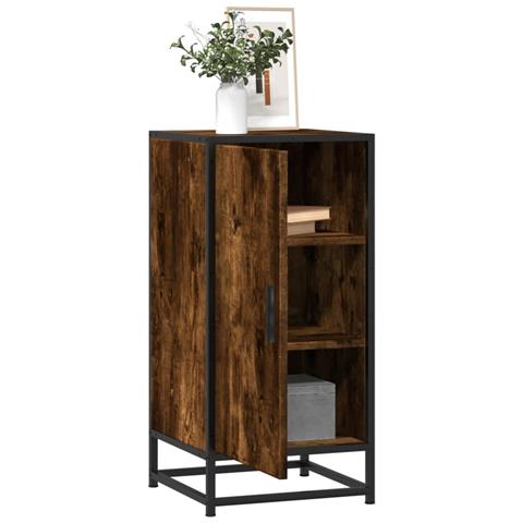 Credenza Rovere Fumo 35,5x35x76 Cm In Truciolato - Foto 1