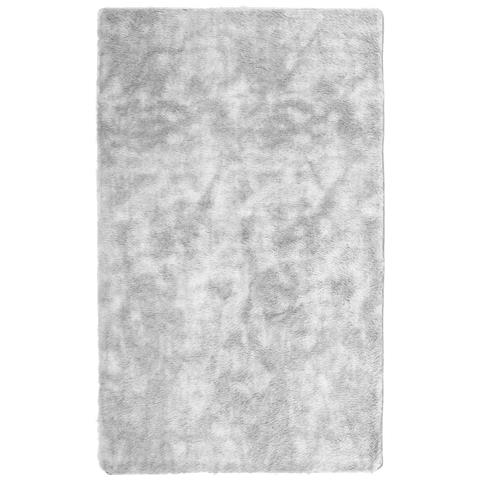 Tappeto Shaggy A Pelo Lungo Navarra Grigio Chiaro 60x100 Cm - Foto 2