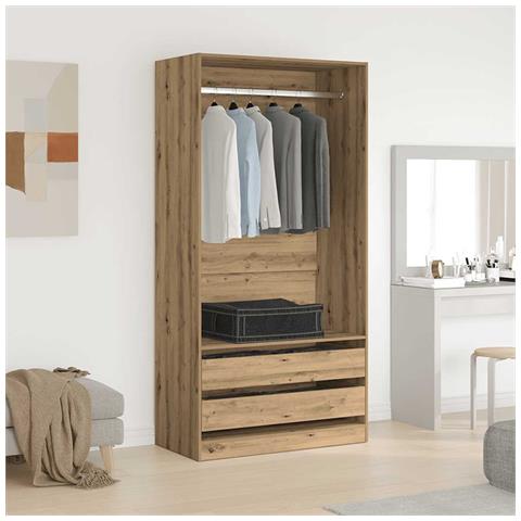 Armadio Rovere Artigianale 100x50x200 Cm In Legno Multistrato - Foto 3