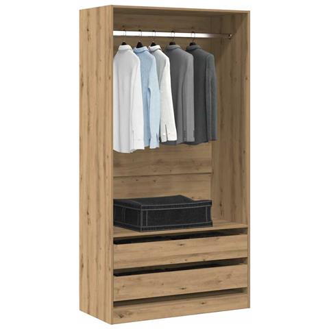 Armadio Rovere Artigianale 100x50x200 Cm In Legno Multistrato - Foto 1