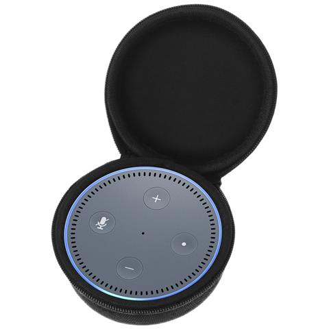 Custodia Protettiva Semirigida In Nylon Per Amazon Echo Dot (gen 2) 8x7x8 Cm. Colore Nero - Foto 1