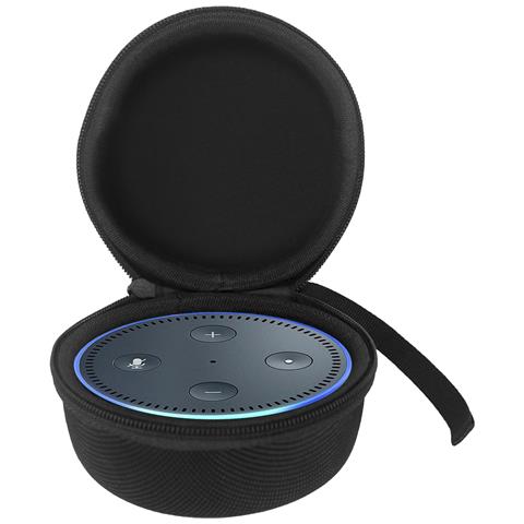 Custodia Protettiva Semirigida In Nylon Per Amazon Echo Dot (gen 2) 8x7x8 Cm. Colore Nero - Foto 2