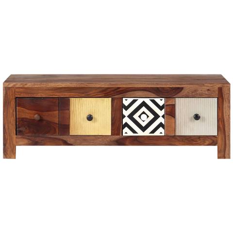 Lusso Casadino -  Tavolino Da Salotto 90x50x30 Cm In Legno Massello Di Acacia - Foto 1