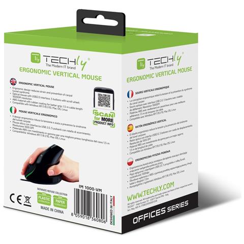 IM 1000-VM mouse Ufficio USB tipo A Ottico 1000 DPI - Foto 2