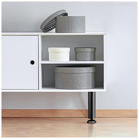 Confezione Da 4 Piastre Di Montaggio Per Gambe Del Tavolo  25 Centimetri H - Foto 2