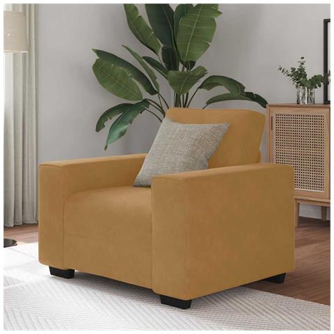 Divano Sedia Marrone 60 cm Velluto - Foto 2