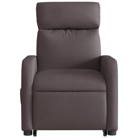 Poltrona Alzapersona Reclinabile Marrone Scuro in Tessuto - Foto 9